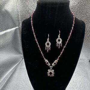Vintage Garnet Set 925 Thailand and Spinel